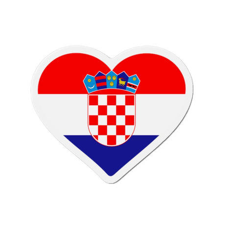 Aimant Coeur Drapeau de la Croatie en plusieurs tailles - Pixelforma