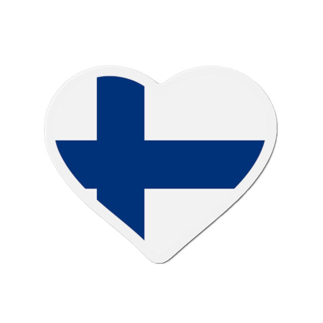 Aimant Coeur Drapeau de la Finlande en plusieurs tailles - Pixelforma