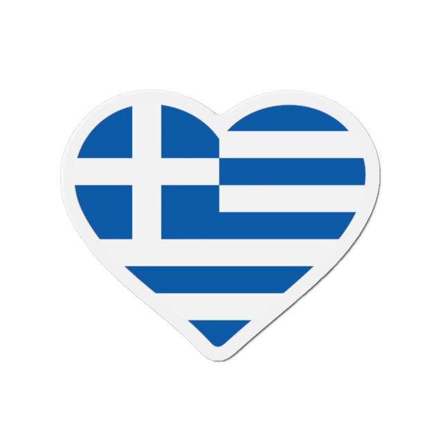 Aimant Coeur Drapeau de la Grèce en plusieurs tailles - Pixelforma