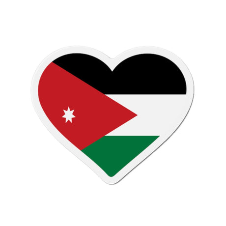 Aimant Coeur Drapeau de la Jordanie en plusieurs tailles - Pixelforma