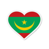 Aimant Coeur Drapeau de la Mauritanie en plusieurs tailles - Pixelforma