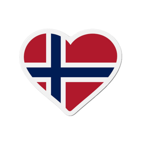 Aimant Coeur Drapeau de la Norvège en plusieurs tailles - Pixelforma