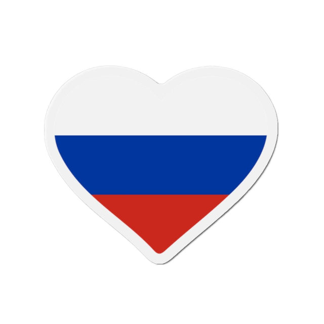 Aimant Coeur Drapeau de la Russie en plusieurs tailles - Pixelforma