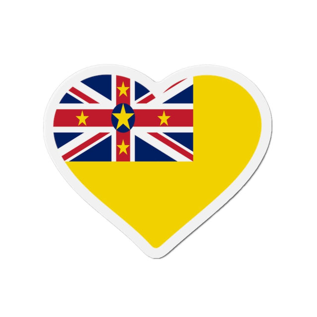 Aimant Coeur Drapeau de Niue en plusieurs tailles - Pixelforma