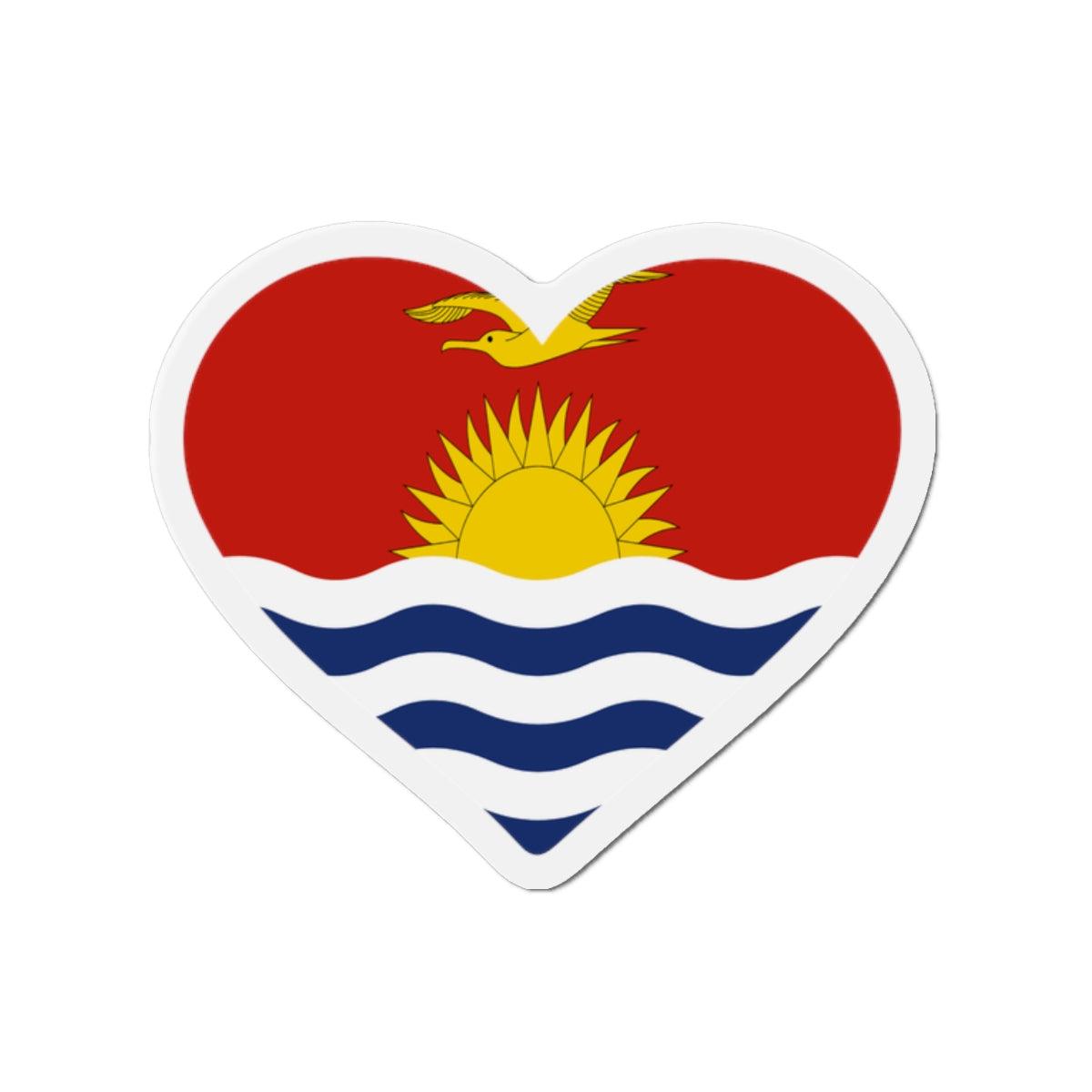 Aimant Coeur Drapeau des Kiribati en plusieurs tailles - Pixelforma