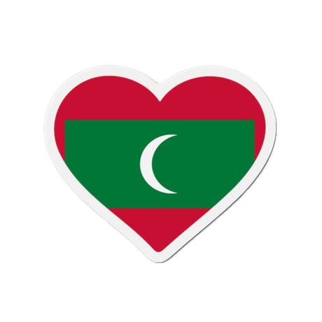 Aimant Coeur Drapeau des Maldives en plusieurs tailles - Pixelforma