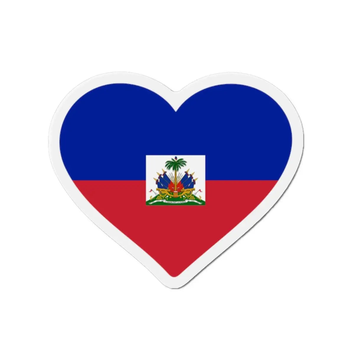 Aimant cœur drapeau d’haïti forme décorative magnétique