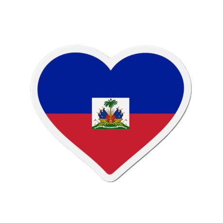 Aimant cœur drapeau d’haïti forme décorative magnétique