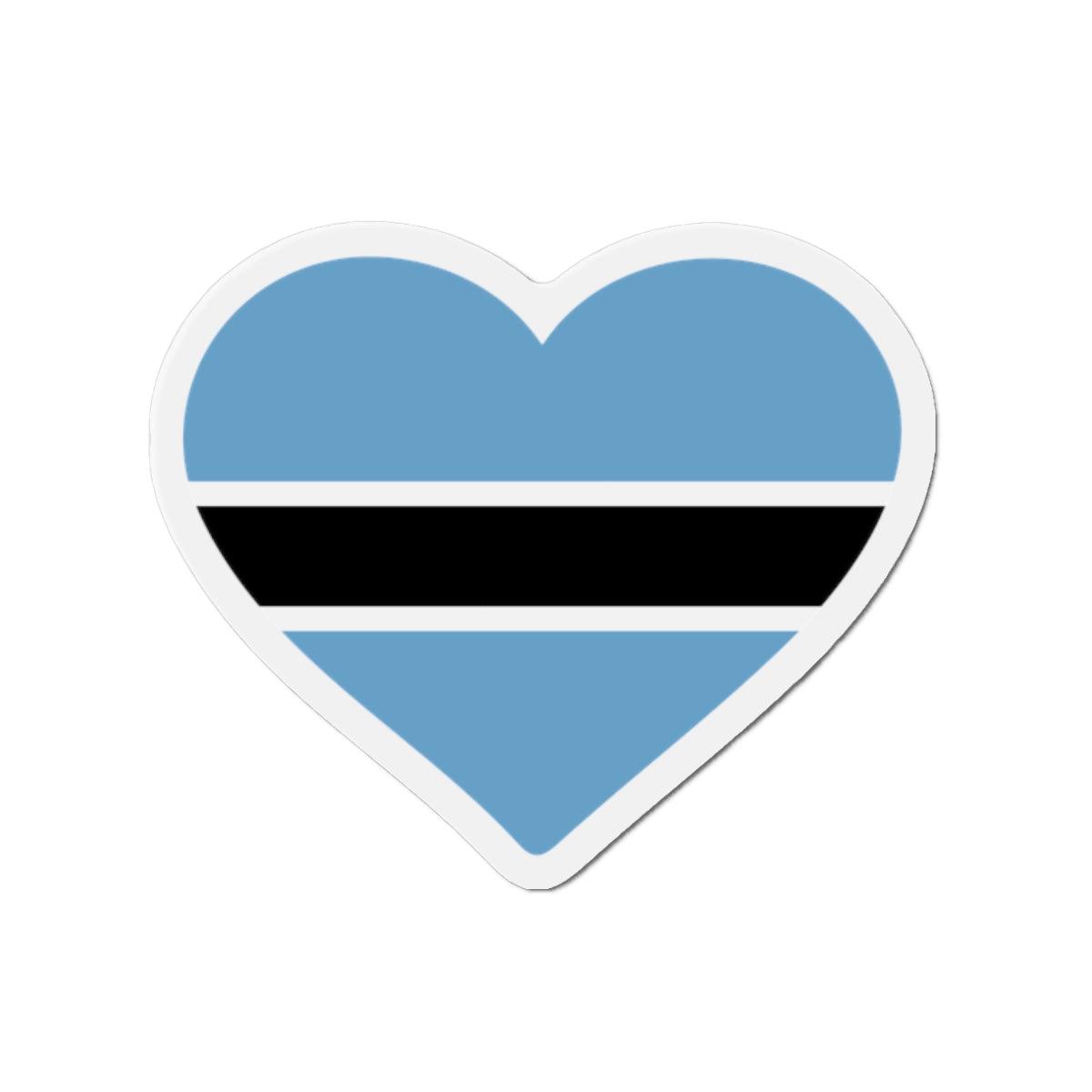 Aimant Coeur Drapeau du Botswana en plusieurs tailles - Pixelforma