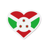 Aimant Coeur Drapeau du Burundi en plusieurs tailles - Pixelforma