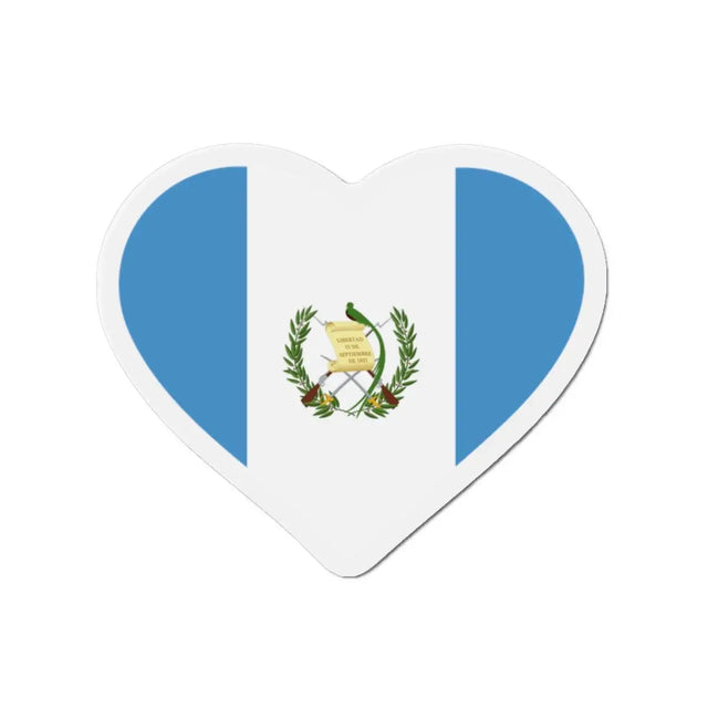 Aimant Coeur Drapeau du Guatemala en plusieurs tailles - Pixelforma 