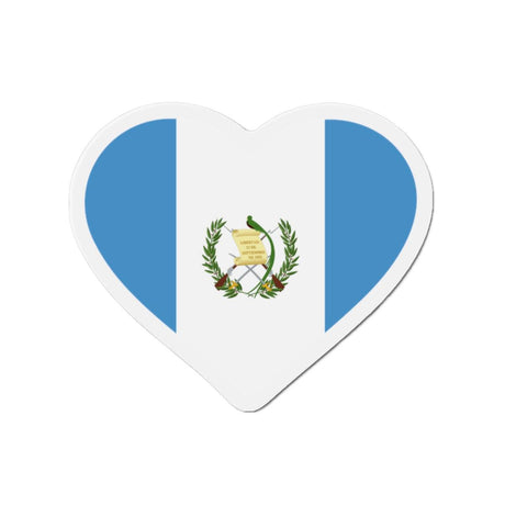 Aimant Coeur Drapeau du Guatemala en plusieurs tailles - Pixelforma