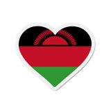 Aimant Coeur Drapeau du Malawi en plusieurs tailles - Pixelforma 