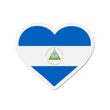 Aimant Coeur Drapeau du Nicaragua en plusieurs tailles - Pixelforma