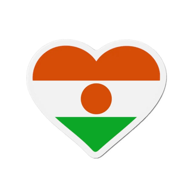 Aimant Coeur Drapeau du Niger en plusieurs tailles - Pixelforma 