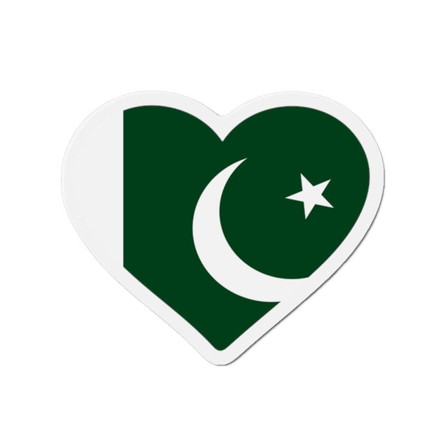 Aimant Coeur Drapeau du Pakistan en plusieurs tailles - Pixelforma