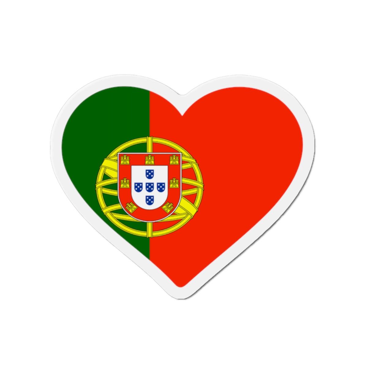 Aimant Coeur Drapeau du Portugal en plusieurs tailles - Pixelforma