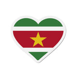 Aimant Coeur Drapeau du Suriname en plusieurs tailles - Pixelforma