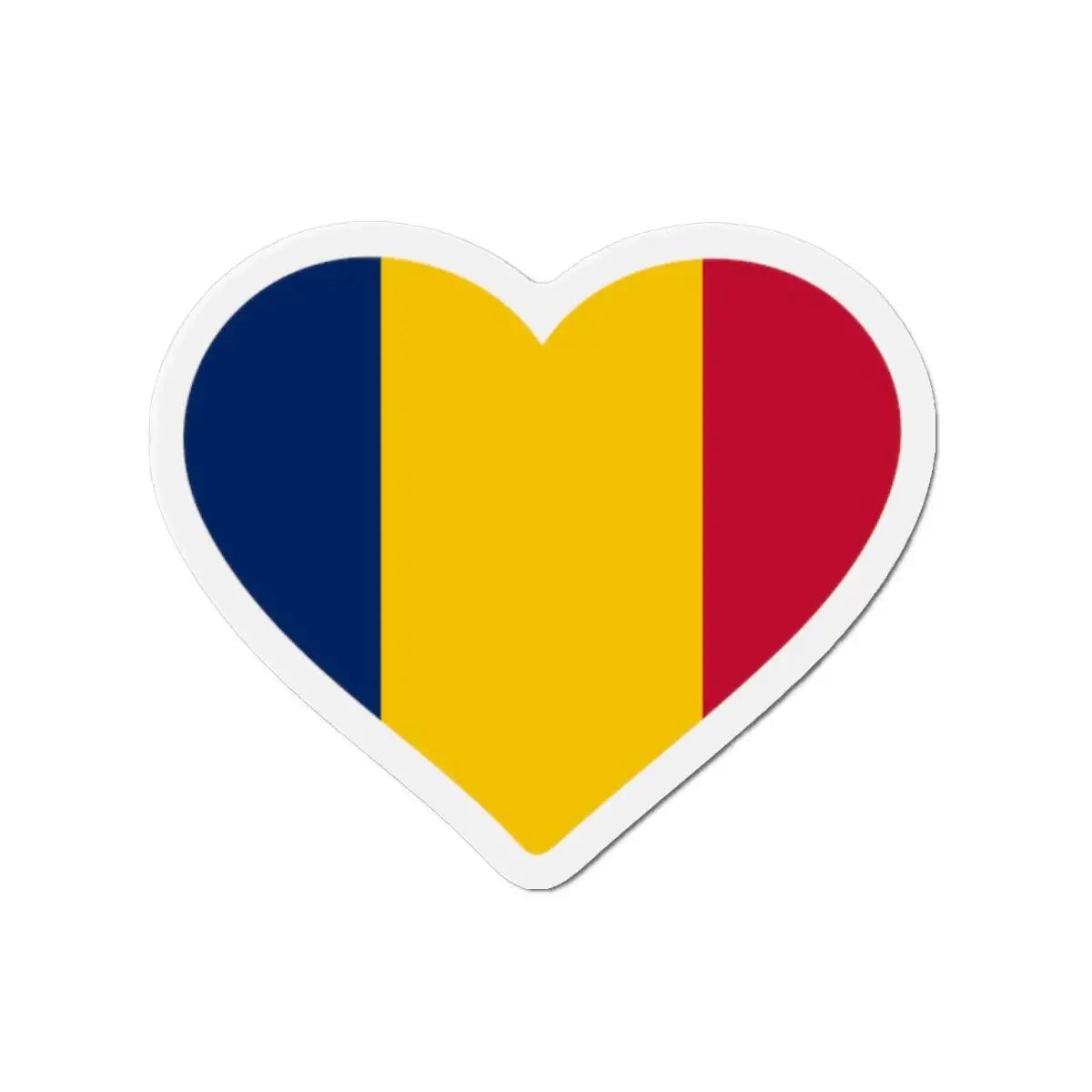 Aimant Coeur Drapeau du Tchad en plusieurs tailles - Pixelforma 