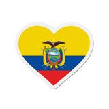 Aimant coeur drapeau équateur forme décorative colorée