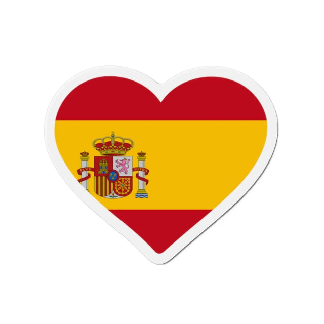 Aimant coeur drapeau espagne en plusieurs tailles - pixelforma