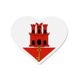 Aimant coeur drapeau gibraltar forme coeur décoratif coloré