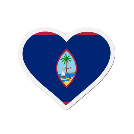Aimant cœur drapeau guam magnet décoratif surface métal