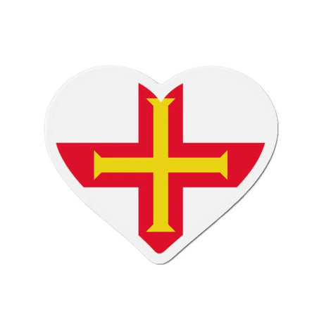 Aimant cœur drapeau guernesey décoratif souvenir magnet