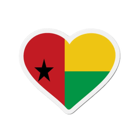 Aimant cœur drapeau guinée-bissau forme décorative