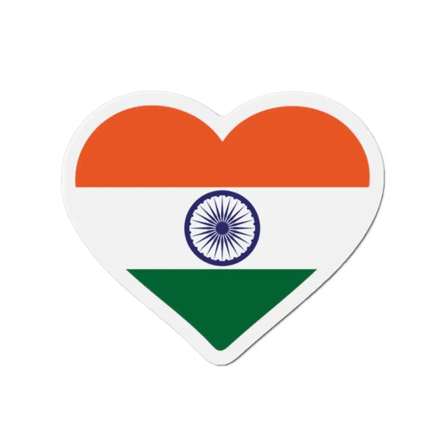 Aimant coeur drapeau inde en plusieurs tailles - pixelforma