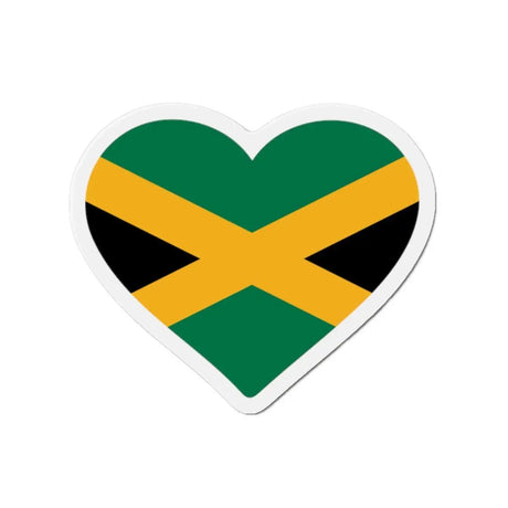 Aimant cœur drapeau jamaïque décoratif forme originale