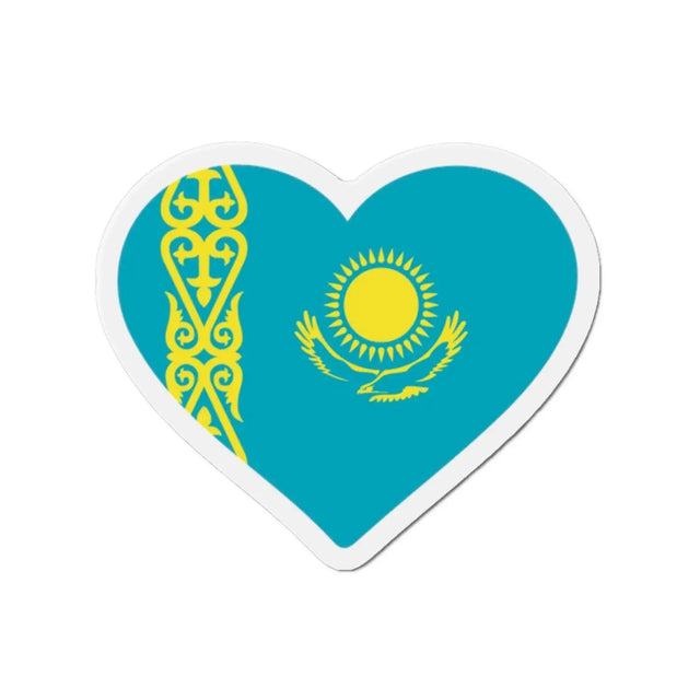 Aimant coeur drapeau kazakhstan en plusieurs tailles - pixelforma