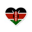 Aimant cœur drapeau kenya forme décorative souvenir