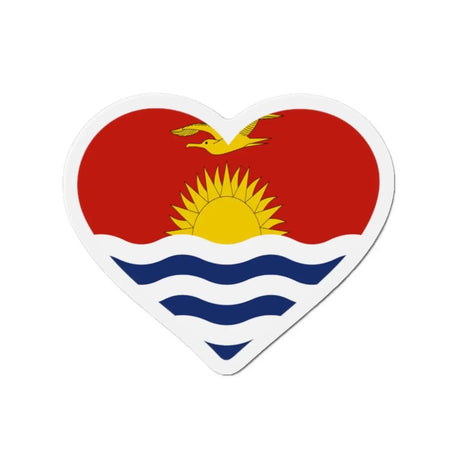 Aimant cœur drapeau kiribati décoratif pour réfrigérateur