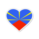 Aimant cœur drapeau la réunion décoratif magnet souvenir