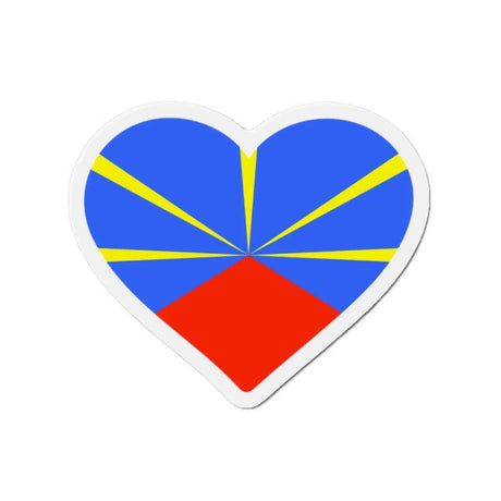 Aimant cœur drapeau la réunion décoratif magnet souvenir