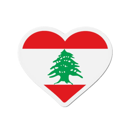 Aimant cœur drapeau liban décoratif pour réfrigérateur