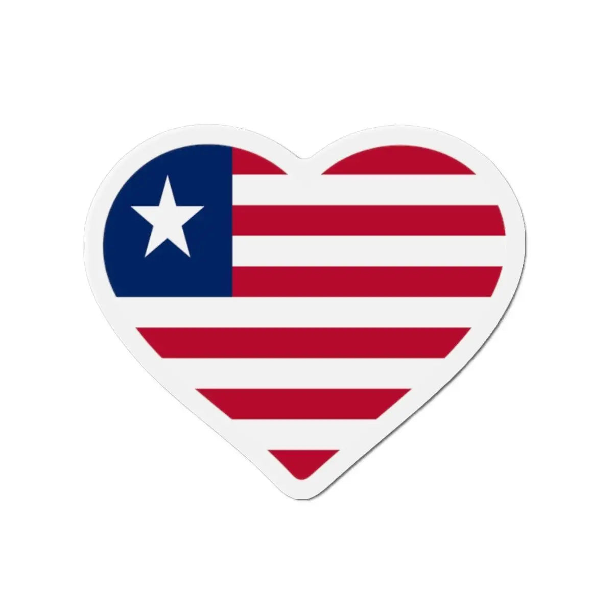 Aimant cœur drapeau liberia magnétique décoratif couleur