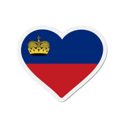 Aimant cœur drapeau liechtenstein finition brillante