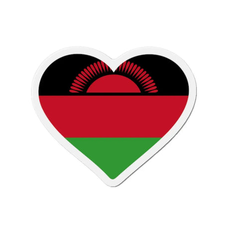 Aimant cœur drapeau malawi décoration magnétique colorée