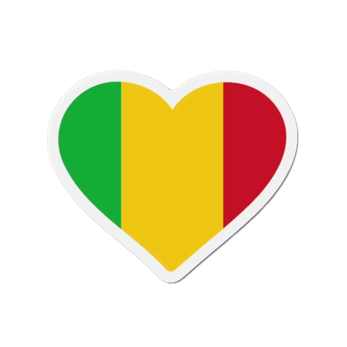 Aimant coeur drapeau mali en plusieurs tailles - pixelforma