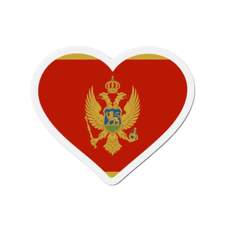 Aimant cœur drapeau monténégro magnétique décoratif