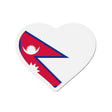 Aimant coeur drapeau népal en plusieurs tailles - pixelforma
