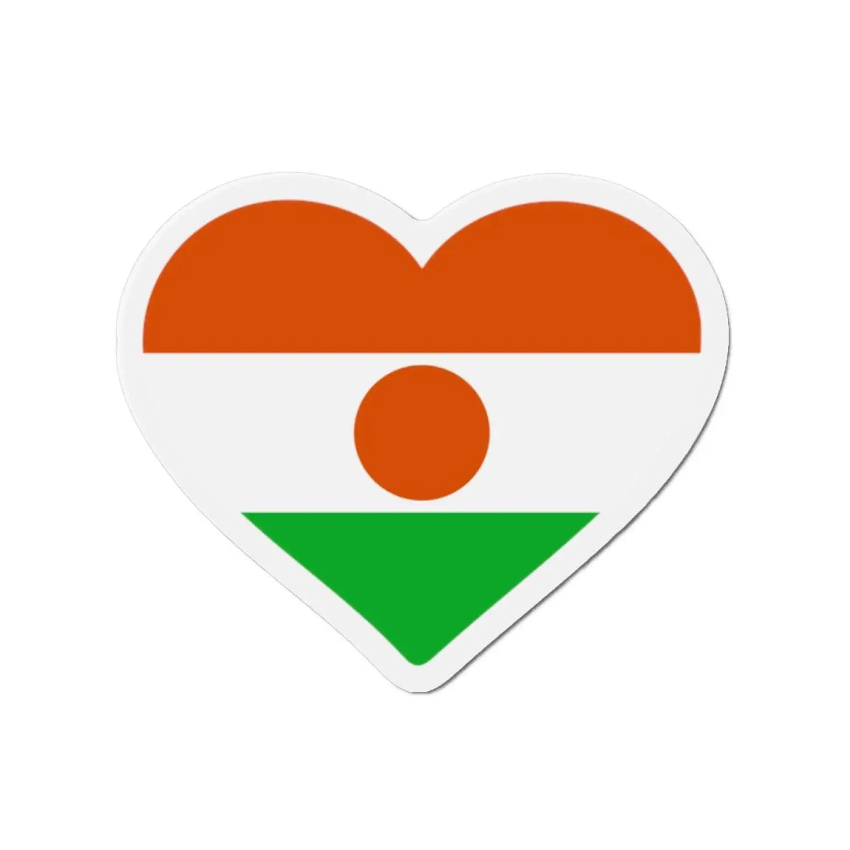 Aimant coeur drapeau niger en plusieurs tailles - pixelforma