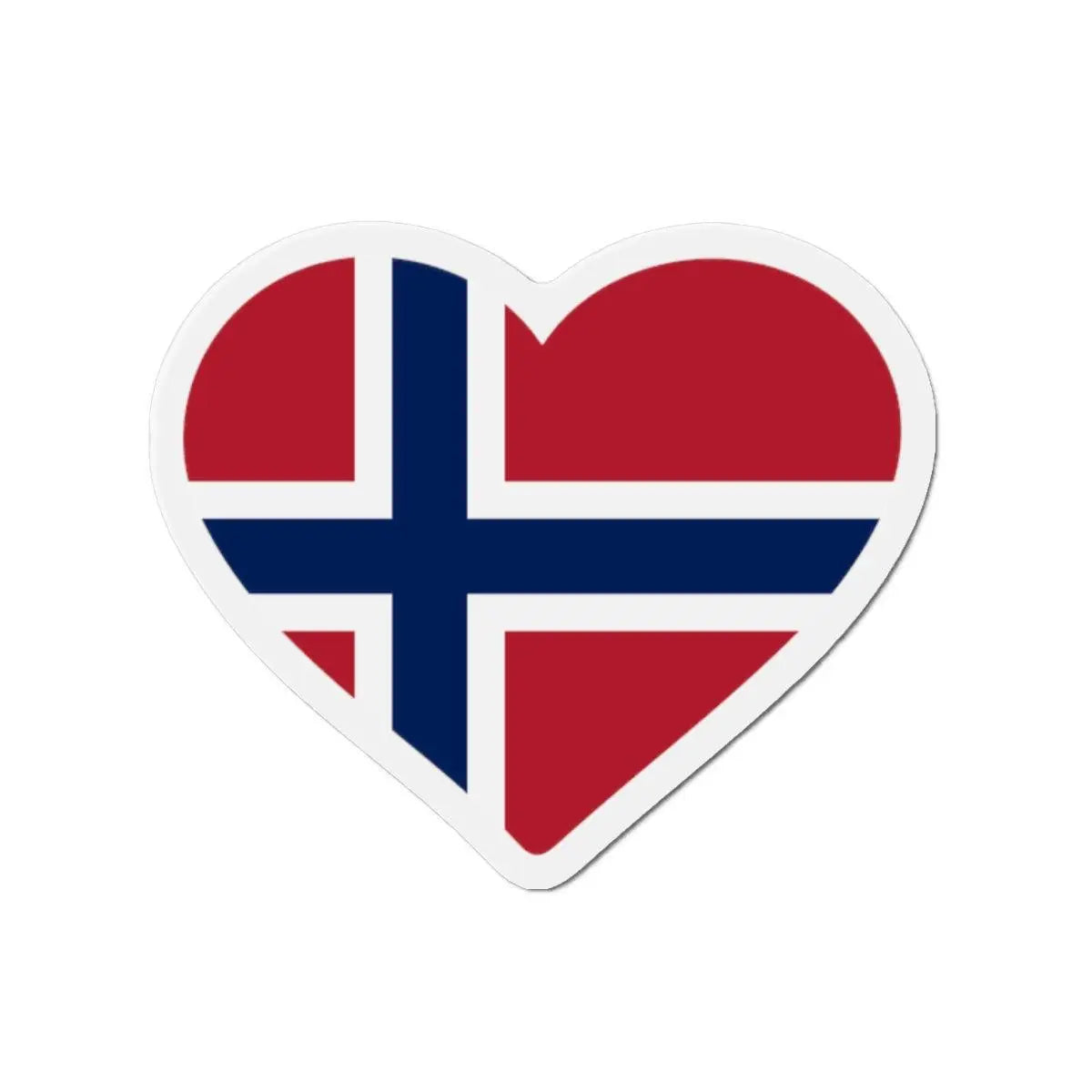 Aimant cœur drapeau norvège décoratif pour surfaces métalliques