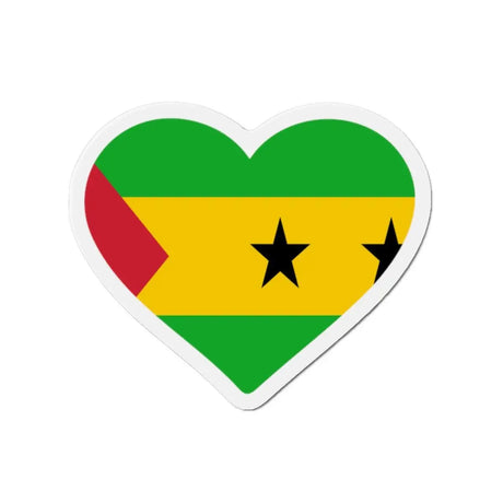 Aimant coeur drapeau sao tomé-et-principe magnétique décoratif