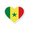 Aimant cœur drapeau sénégal coloré pour réfrigérateur