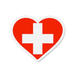 Aimant cœur drapeau suisse forme décorative magnétique