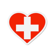 Aimant cœur drapeau suisse forme décorative magnétique