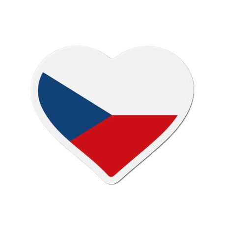 Aimant coeur drapeau tchéquie forme décorative colorée